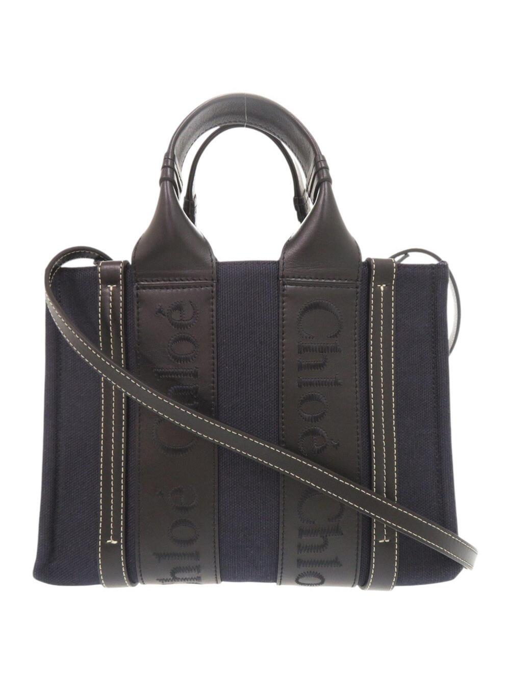 Chloe Woody Convertible Tote Canvas #366871C87B